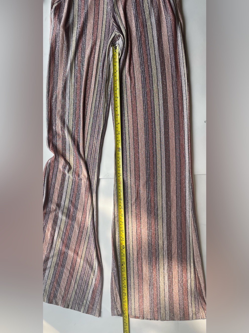 Marciano Striped Wide Leg Pants Pink Multi - Picture 4 of 8